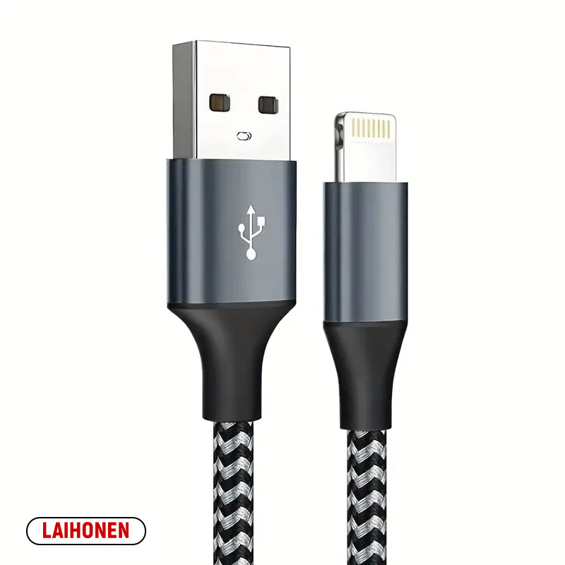 1M 2M 3M USB A To Lightning MFi Certified Cable For iPhone 14 13 12 11 X XR Pro Max Fast Charging Cable Charger Data Wire Cord: Beige / 3m