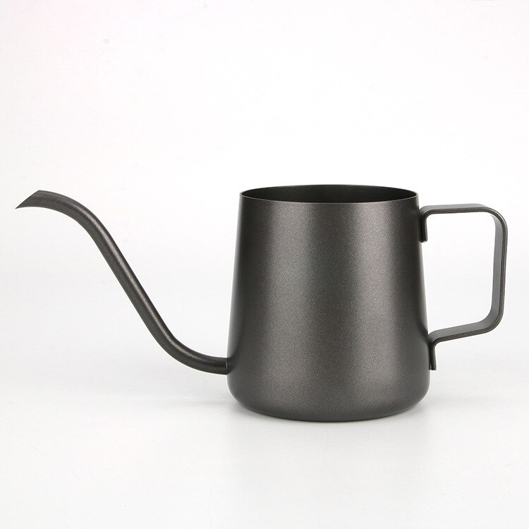 Black Played Coffee Jug Stainless Steel Pour Over Kettle Coffee Maker Gooseneck Drip Tea Pot Jug 350ml