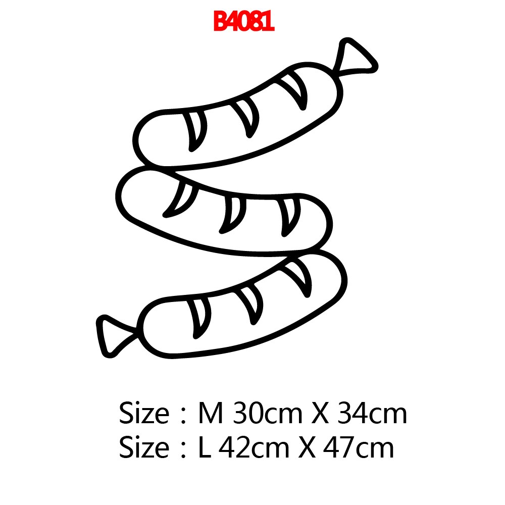 Fast Food Wall Stickers For Hamburger Store Vinyl Wallpaper Decal Kitchen Room Art Stickers Wall Decor Decals: Style2 / Size M