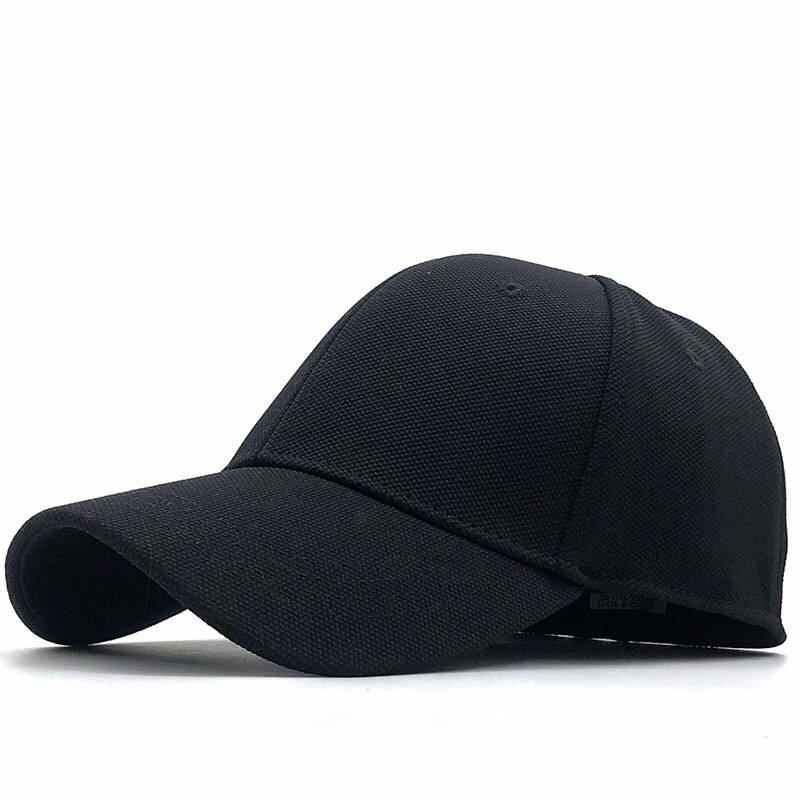 Boné de beisebol masculino, de alta qualidade, chapéus snapback, boné fechado, unissex, gorro para camihoneiros casquette: black