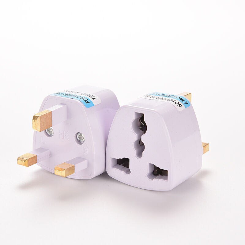 Universele us eu au converter naar uk hk ac reisstekker oplader adapter connector uk stekker witte drie-pins aansluiting converter 1pc