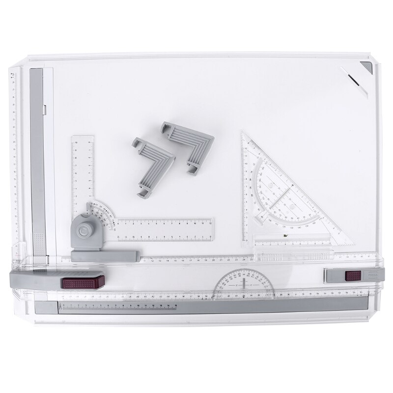 A3 A4 Multi-function Drawing Board Tools Drawing Board Adjustable Parallel With Clear Rule Graphics Angle Measurement: A3