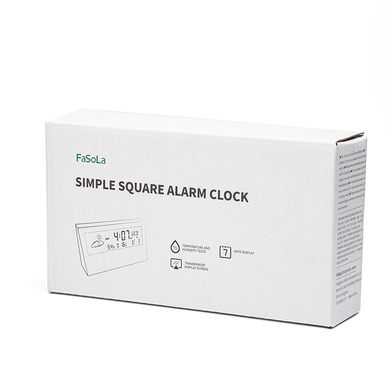 JAPAN ABS Multi-functions Digital Desk LCD Alarm Clock Thermometer & Calendar Weather Display Home Decor