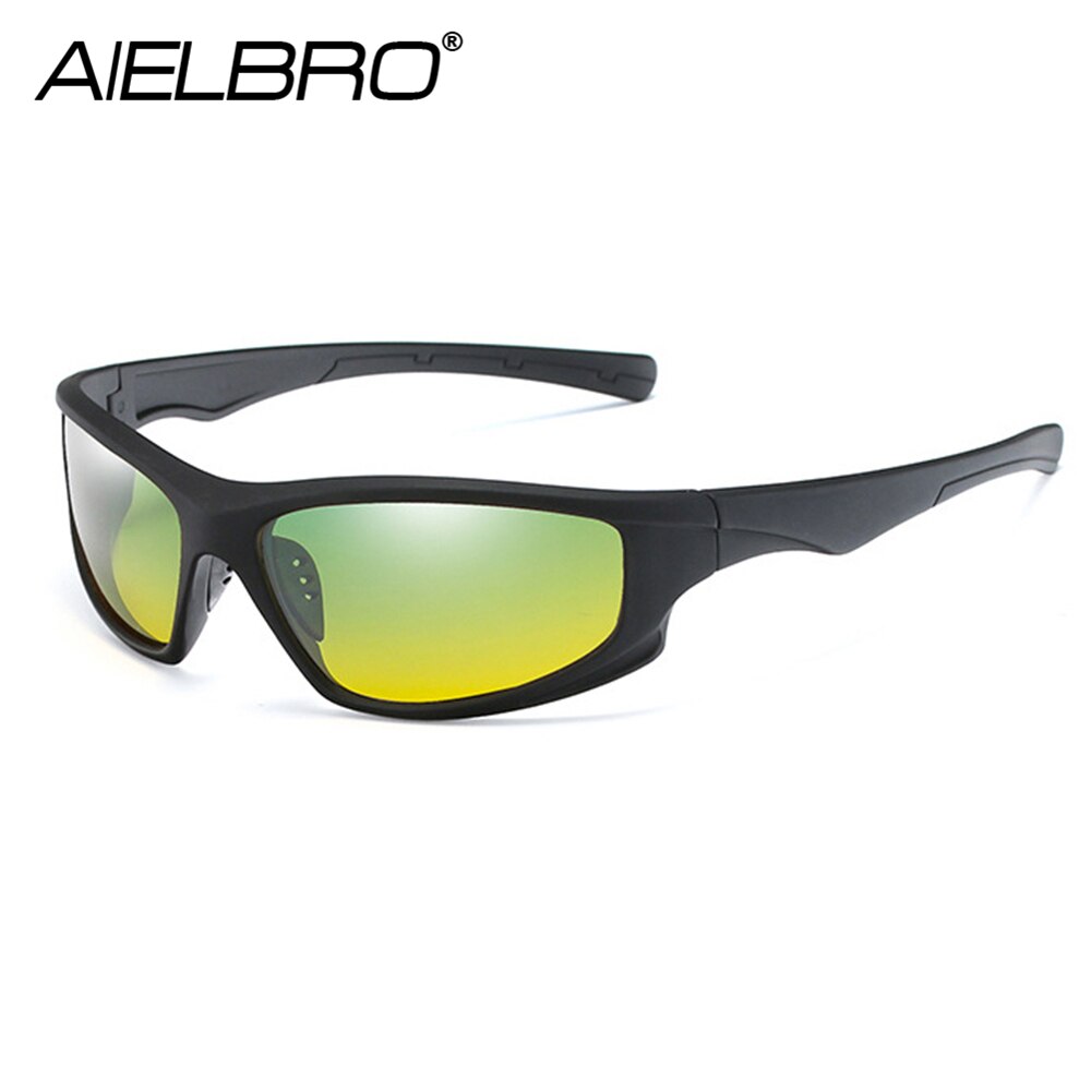 AIELBRO Harz Rahmen Polarisierte Linsen Tag Nacht HD Nachtsicht Driving Gläser Beste Nachtsicht Brille Männer Frauen