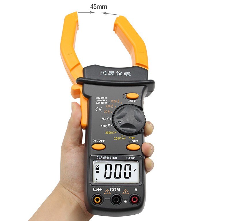 Digital Amper Clamp Meter Multimeter Current Clamp Pincers Voltmeter Ammeter 1000A AC/DC Ohm Current Voltage Tester