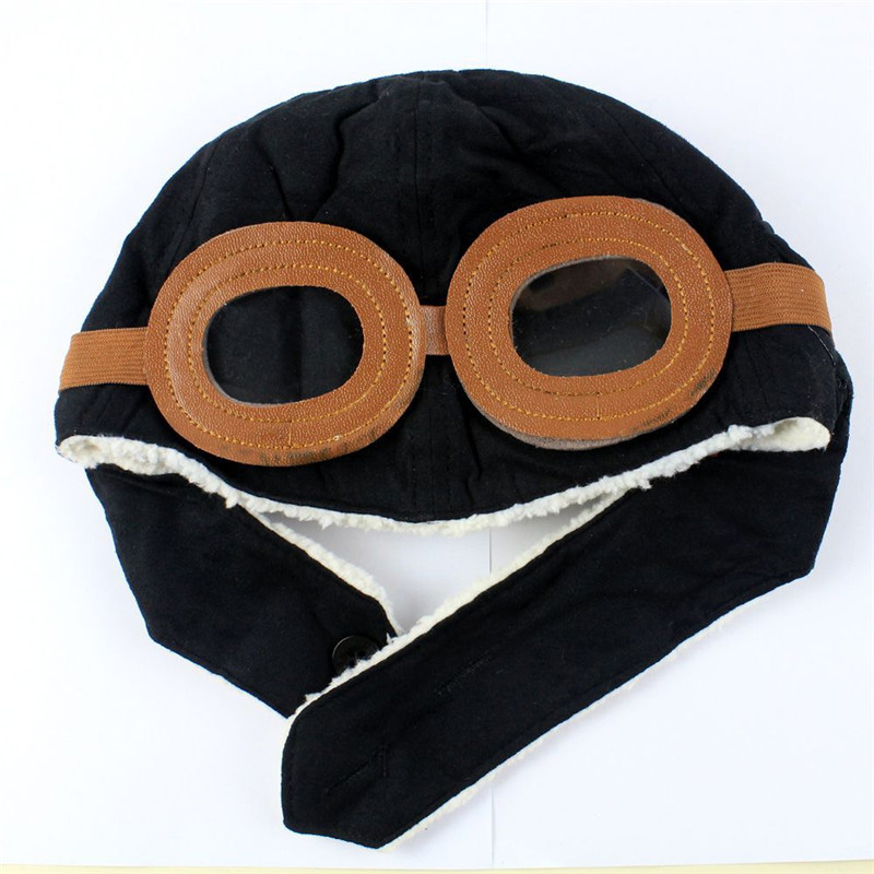 Børns vinterbomberhatte holde varmen have briller drenge pilothat pigehørebeskyttelse kasketter blød kunstpels kasketter  t016