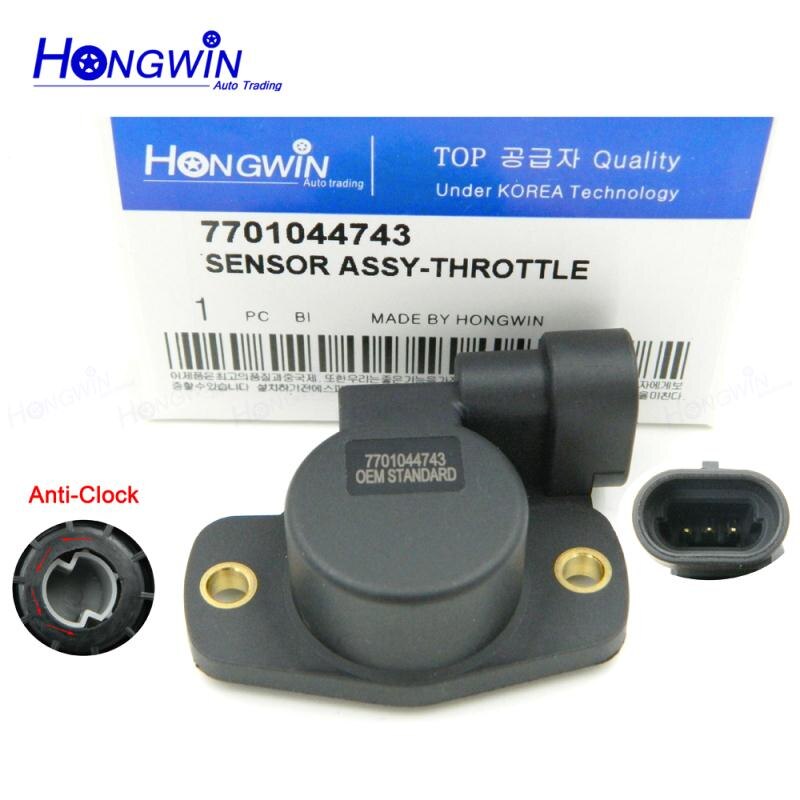 Sensor de posición del acelerador 7701044743 (Sensor TPS) compatible con Renault Clio Fiat Magane Scenic Fait Alfa-Romeo Lancia 7714824 77077710