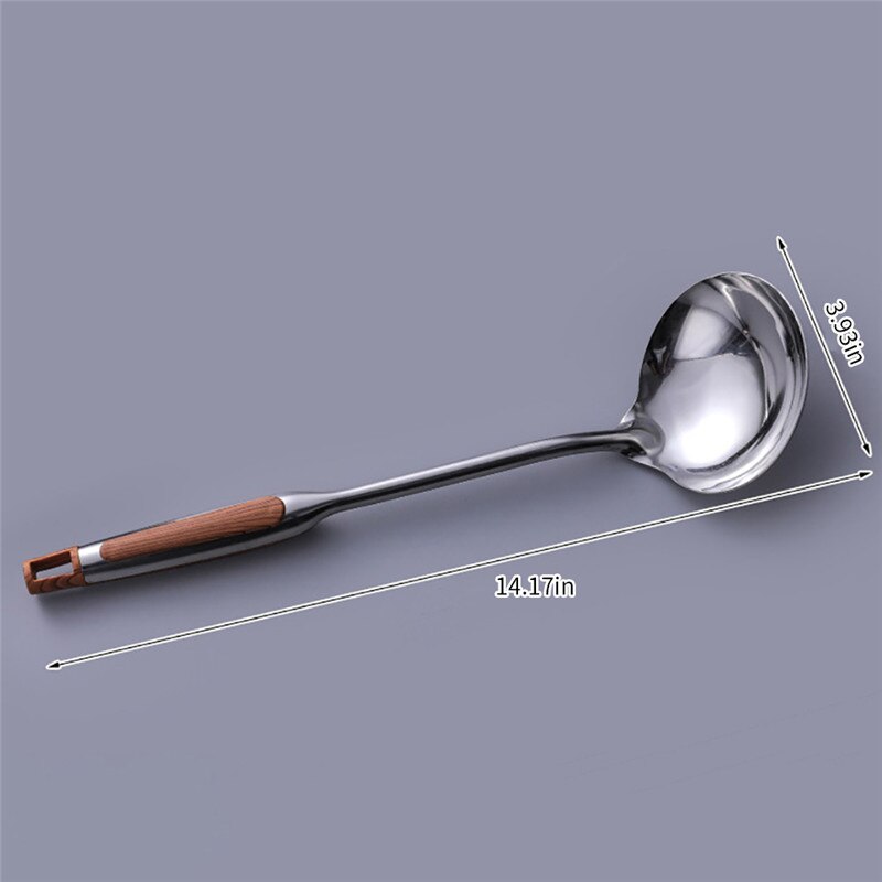 Espátula para comida antiadherente de acero inoxidable portátil, duradera, espátula para Wok, cuchara giratoria, cucharón, utensilios de cocina, utensilio de cocina