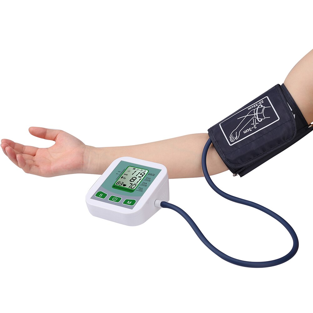 Digital Blood Pressure Monitor Meter Arm Sphygmomanometer Cuff 99 Sets Data Recording Voice Broadcast for Arterial Pressure