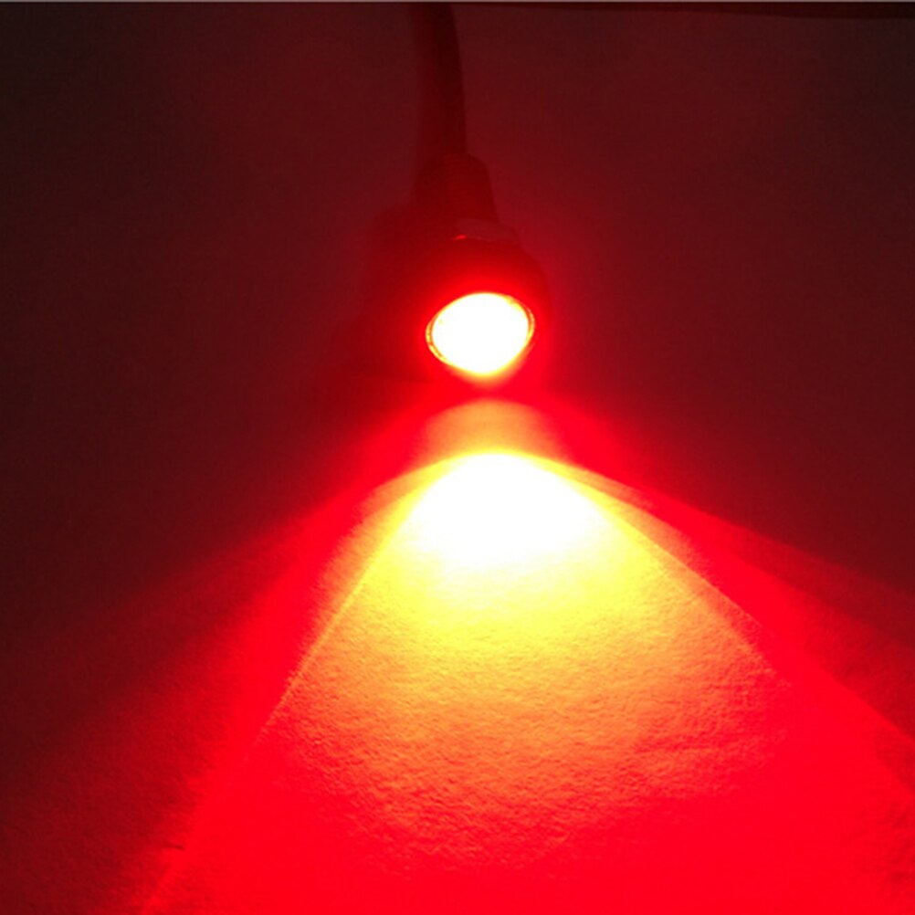 2pcs Universal Waterproof 18mm Eagle Eye LED Lights Car Motor Turn Signal Fog Light DRL Tail/Head Backup Lights Bulbs: red light