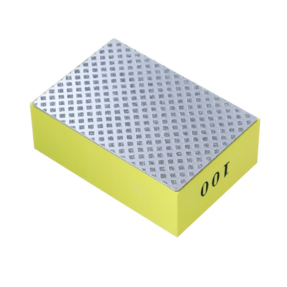 Diamond Hand Polishing Pads Tile Glass Grinding Block Pad Stone for Stone Polishing Tile Trimming Marble Abrasive Sanding Disc: Silver 100grit