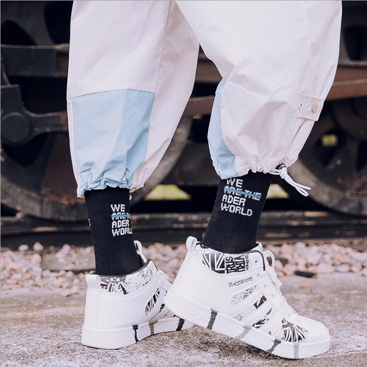 DON`T FOLLOW ME I AM LOST TOO casual men women letter socks hip hop Cotton skateboard high street harajuku funny happy socks: Mint
