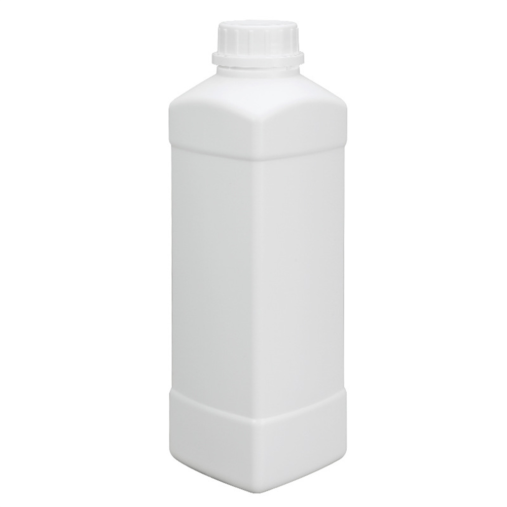 Bouteille en plastique carrée vide avec couvercle, récipient HDPE de alimentaire, shampoing, Lotion, peinture, bouteille rechargeable