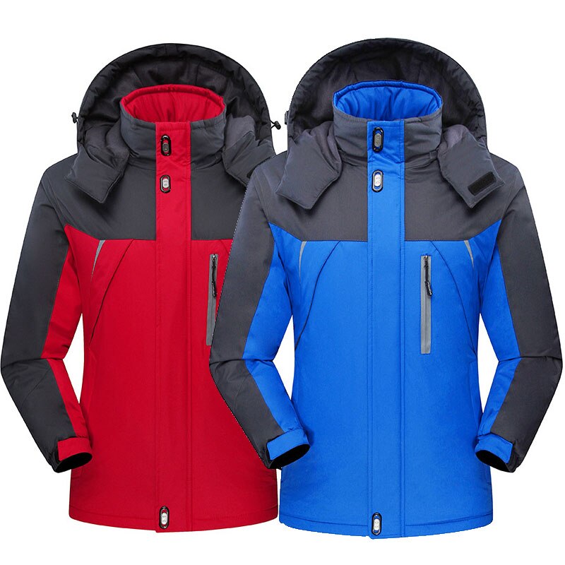 Ski Jacket Men Winter Outdoor Sports Hiking Windproof Waterproof Fleece Jackets Male Plus Size Warm Skiing Snowboarding Jackets