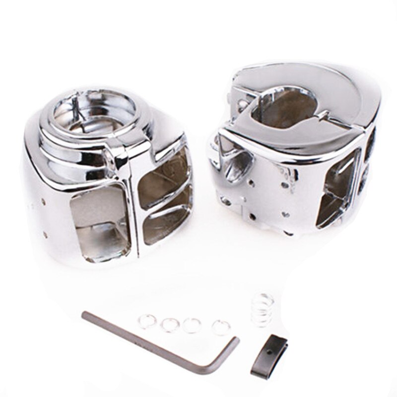 2x Zwart Chrome Motorcycle Behuizing Switch Cover Voor Harley Dyna Fatboy Softail Sportster 1200 883 Fx