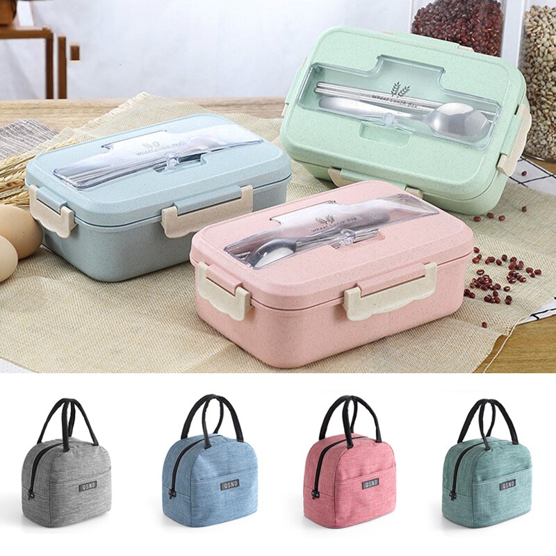 Babyvoeding Opslag Container Magnetron Lunchbox Tarwestro Servies Kinderen Kids School Office Draagbare Bento Box