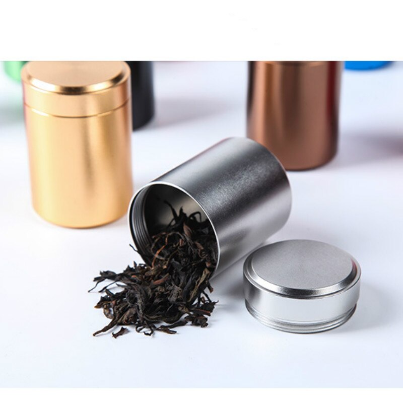 Small Metal Sealed Cans Portable Travel Tea Containers Small Aluminum Cans TEA Packaging Cans Home Kitchen Organizer