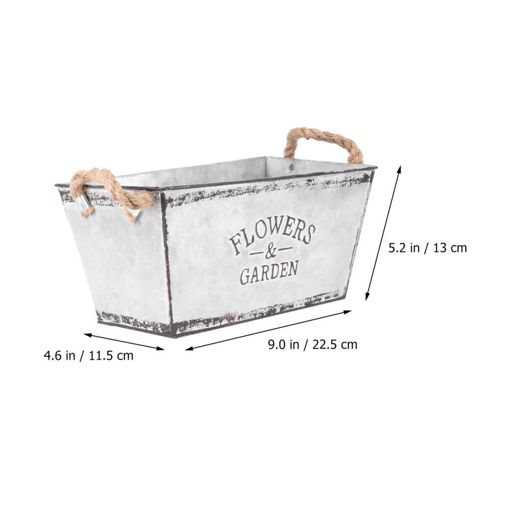 1 stk jernopbevaring enkel holdbar plantespand blomsterspand blomsterholder urtepotte til butikshjem