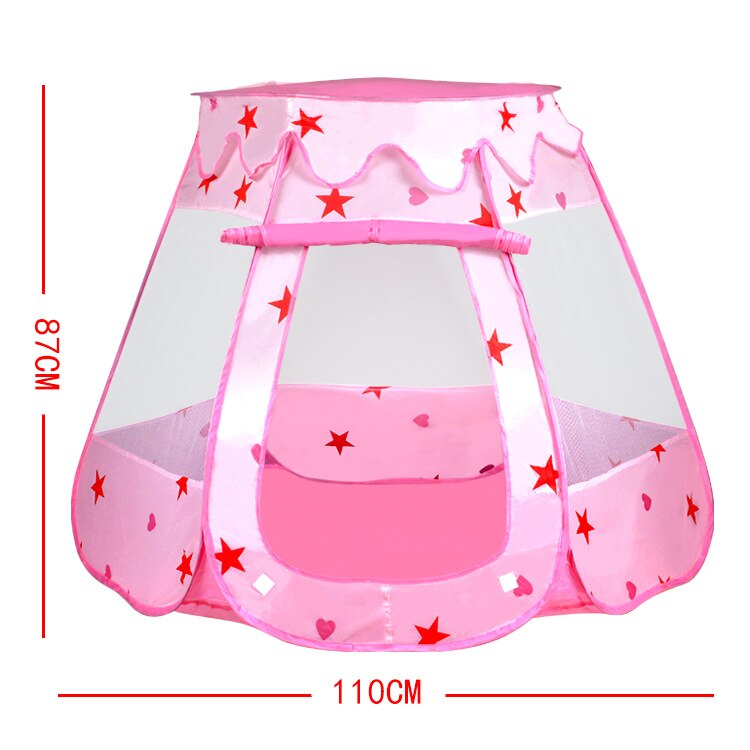 Tente enfant pliable Tipi pour enfants bébé jouer maison princesse enfants accrocher drapeau tente chambre enfant jouet: 87cm pink 