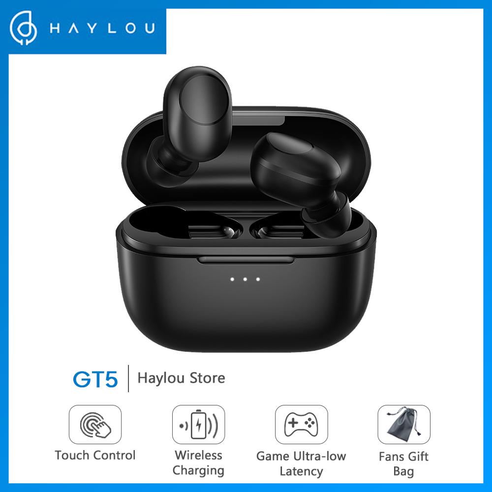 Haylou GT5 touch-sensitive high wireless charging Bluetooth headset AAC HD stereo, smart wear detection, 24-hour battery