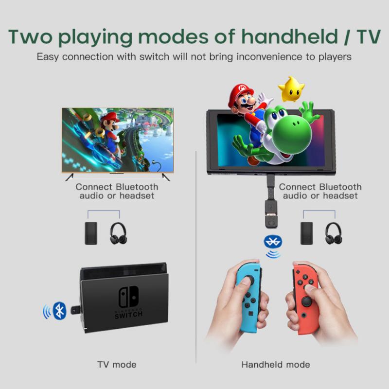 Bluetooth Compatible Transmitter Receiver For PS5 PS4 Adapter Transmitter For Switch PC Bluetooth USB Dongle Audio Adapter