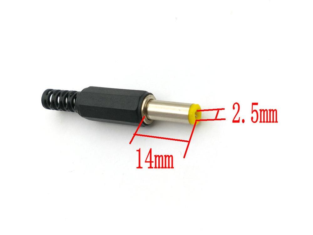 Dc Connector Dc Power Plug Socket 14Mm 5.5X2.1Mm/2.5Mm Connector: 2.5mm