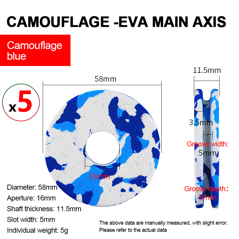 Carretes de espuma EVA para aparejos de pesca, líder de línea, tablero de bobinado de pesca colorido, herramienta de aparejos de almacenamiento de línea de anzuelo de pesca, 5/10 Uds.: YELLOW