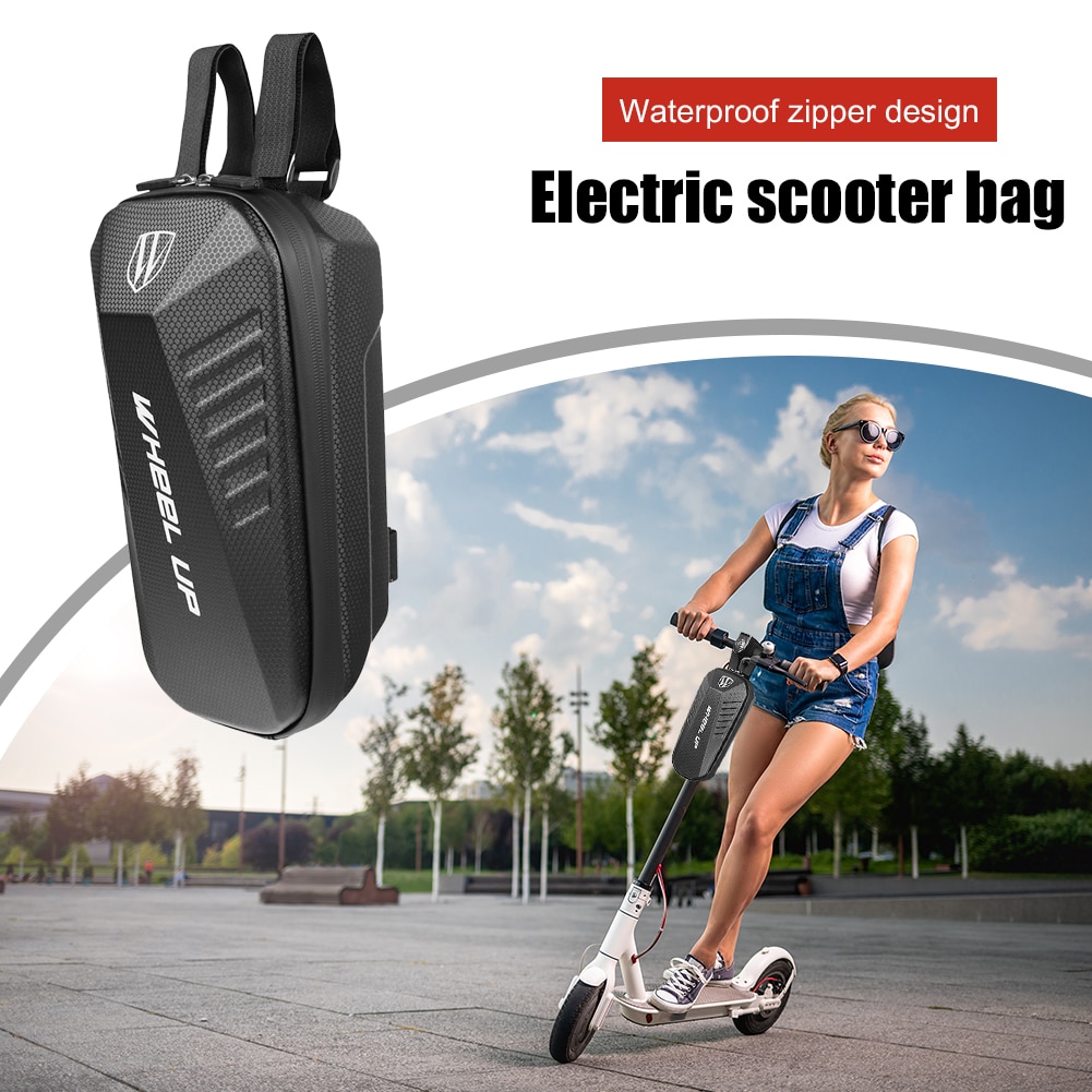 WHEEL UP Electric Scooter Hanging Bag Hard Shell Front Frame Waterproof Zipper Pouch for Xiaomi M365 PRO Ninebot HX X7