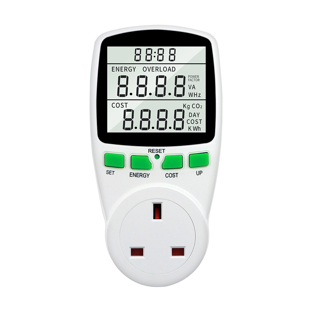 Wattmeter, digitaler Leistungsmesser, Leistungsmessung, Abrechnungssteckdose, Stromzähler-Steckdose, multifunktionale Steckdosenleiste