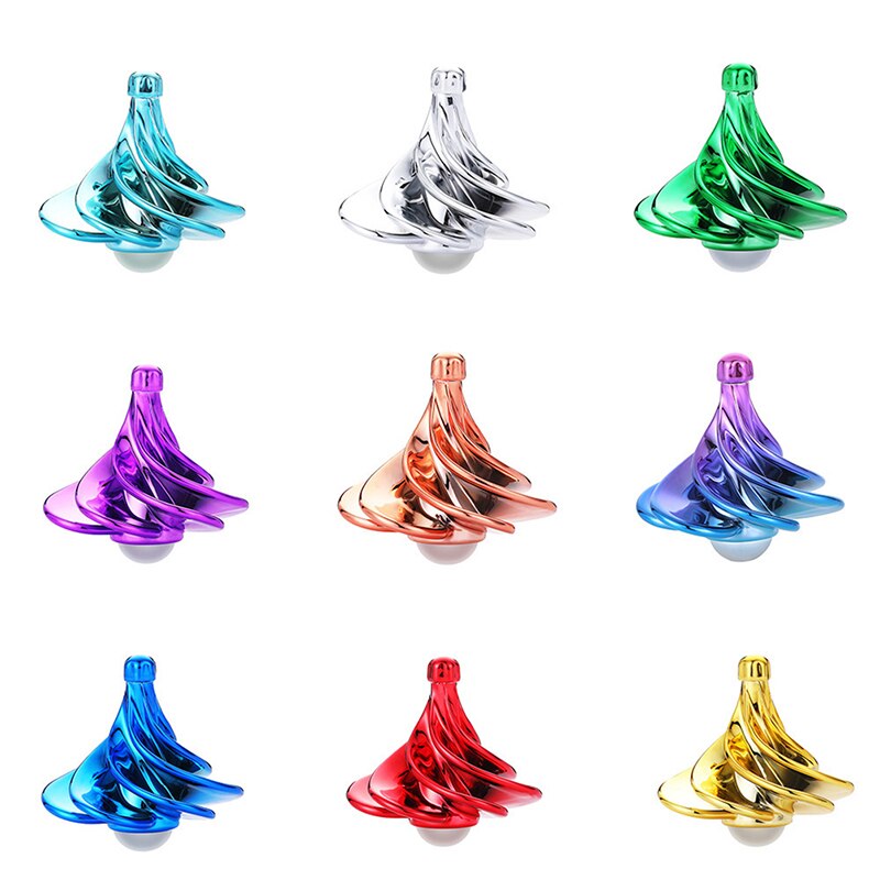 Colorful Metal gyro Magic Wind Spinning ＆ Luminous LED light Fidget Spinner Hand Top Finger Hand Stress Relief Toys