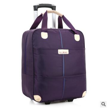 travel trolley bag with wheels women men Unisex luggage bag on wheel suitcase Travel Duffle Oxford Travel bag on wheels