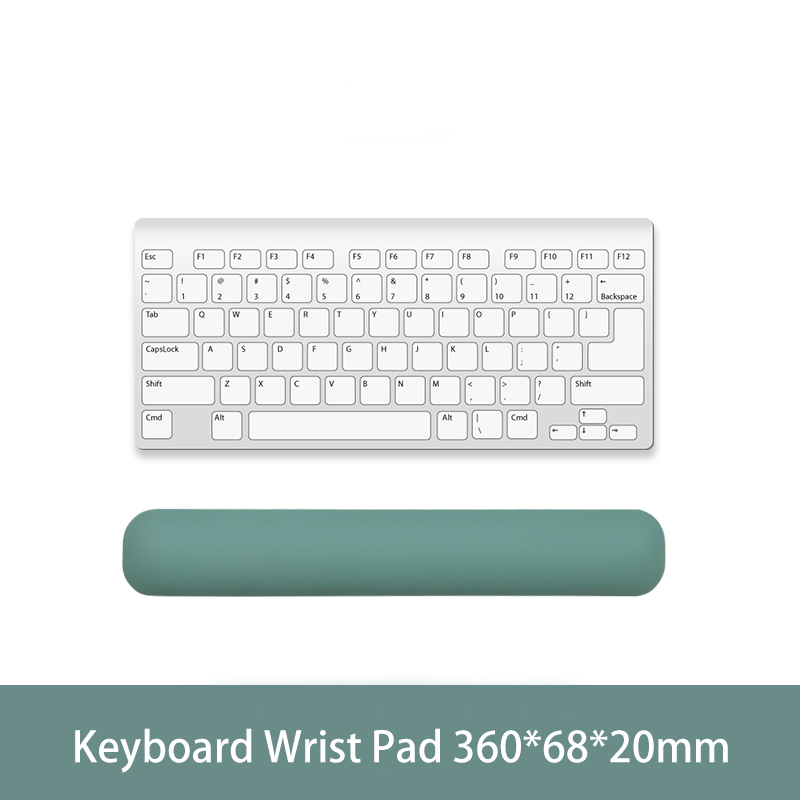 Memory Foam Toetsenbord Muis Polssteun Hand Ondersteuning Set Ergonomische Mousepad Kussen Mat Voor Office Laptop Computer Typen Gaming: Medium K-wrist green