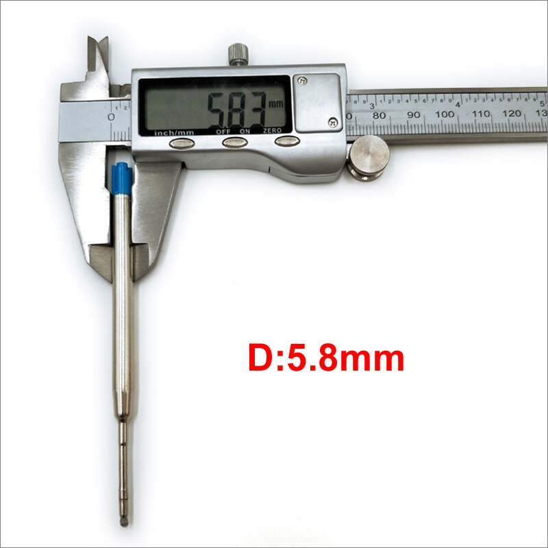 10pcs highly Universal Standard Style Black and Blue Ink refill 0.7mm Medium Nib metal Ball Point Pen Refills