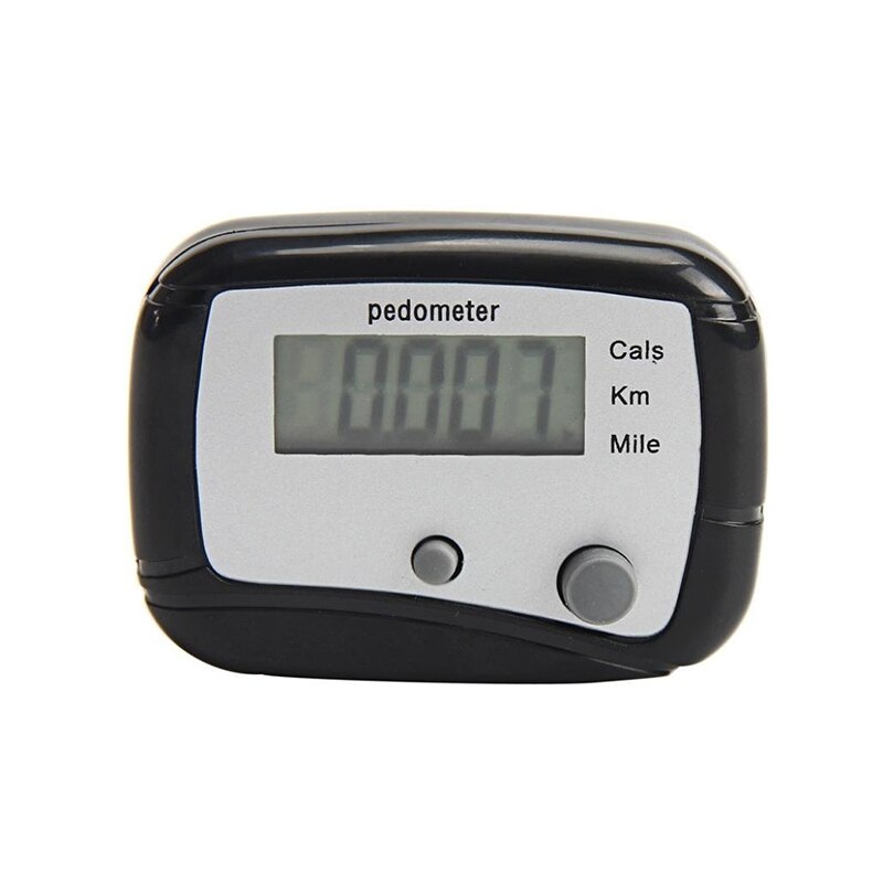 Mini Digital Calculation Clip-on Passometer LCD Pedometer for Walking Running Jogging Training Step Counter Double Keys