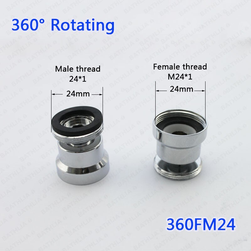 Adaptateur de robinet pivotant en laiton mâle M24 | 360 degrés adaptateur de robinet réglable, adaptateur de robinet de cuisine, taille adaptateur pivotant