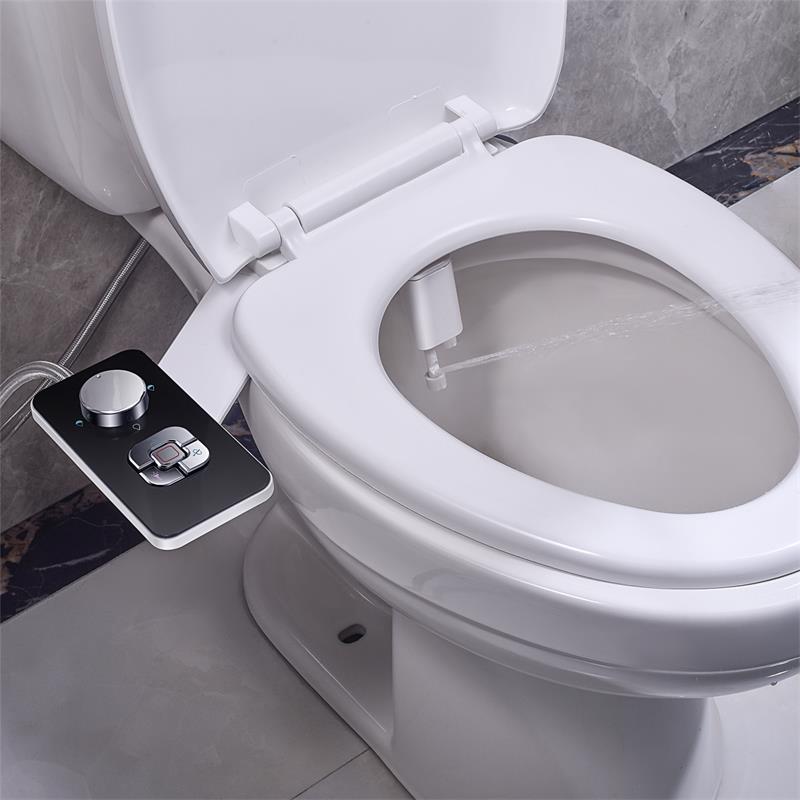 Bidet Attachment Toiletbril Ultra-Dunne Niet-Elektrische Zelfreinigende Dual Nozzles Frontale & Rear Wassen Koud water Persoonlijke Hygiëne