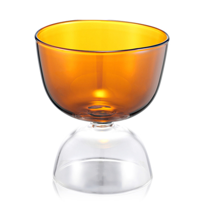 Nordic Hittebestendige Cup Creatieve Kleur Glas Cup Voor Ontbijt Havermout Clear Yoghurt Ijs Kom Leuke Sap Cup: A