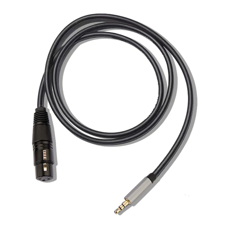 Cable de Audio de XLR a 3,5mm, Cable de Audio analógico equilibrado, conector XLR hembra a AUX de 3,5mm para amplificador de altavoz de teléfono y ordenador
