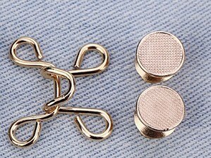 10Set Afneembare Universele Vaste Knop Haak En Bar Fastener Jeans Broek Rok Pent Taille Passen Extender Decoratieve Knoppen: Gold