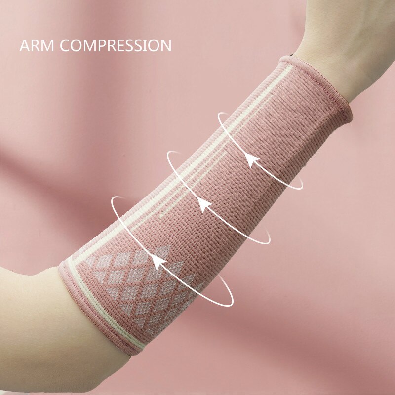 1Pair Pink Forearm Guard Sports Hands Arm Compression Sleeve Anti Cut Arm Cover Pads Warmer UV-Protection for Volleyball Cycling