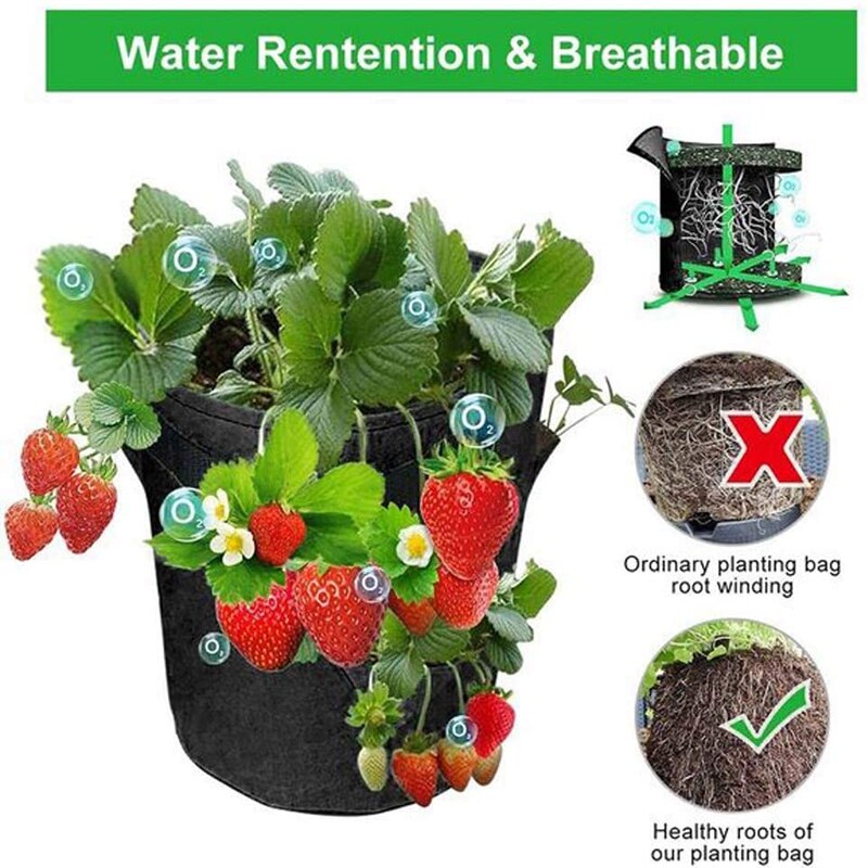 Portable Potato Growing Bag Home Balcony Garden Plant Bag with Handles Access Flap Potato Cultivation Grow Bags Growing kit