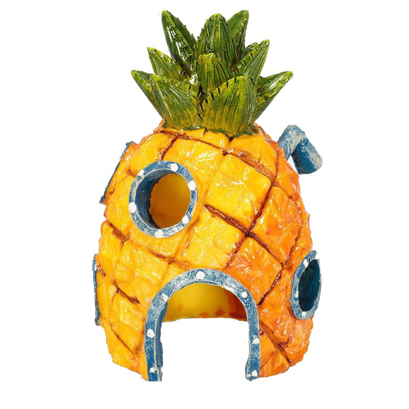 Akwarium ozdoby akwariowe zestaw świecące kamienie kamienie drzewo człowiek ananas dom dla akwarium wystrój akwarium akcesoria: 1PC4