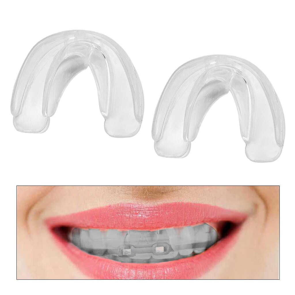 2Pcs Teeth Straightener Retainer Mouth Guards Mouthguard for Grinding Teeth, Silicone Mouthguard, Teeth Alignment