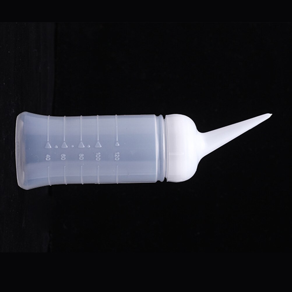 2 szt. Butelka robić farbowania włosów salon aplikator portatywna skośna końcówka trwałe plastikowe narzędzie fryzura butelka robić farbowania włosów farbowanie