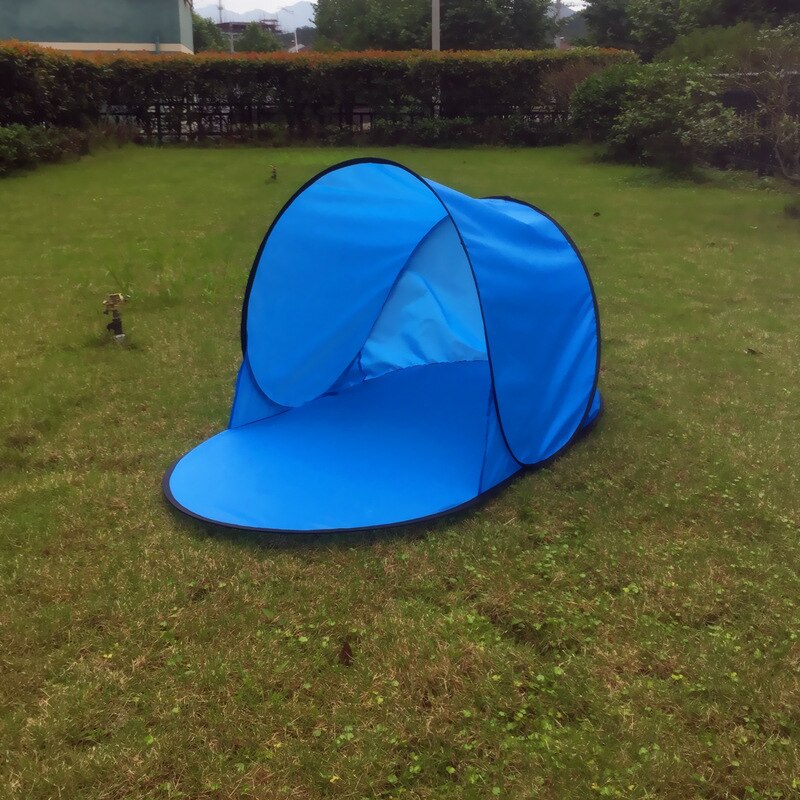 1Pcs Outdoor Camping Automatische Up Quick Open Tent Waterdicht Uv Strand Zonnescherm Luifel Speelgoed Tenten Voor Kinderen Baby: Blue