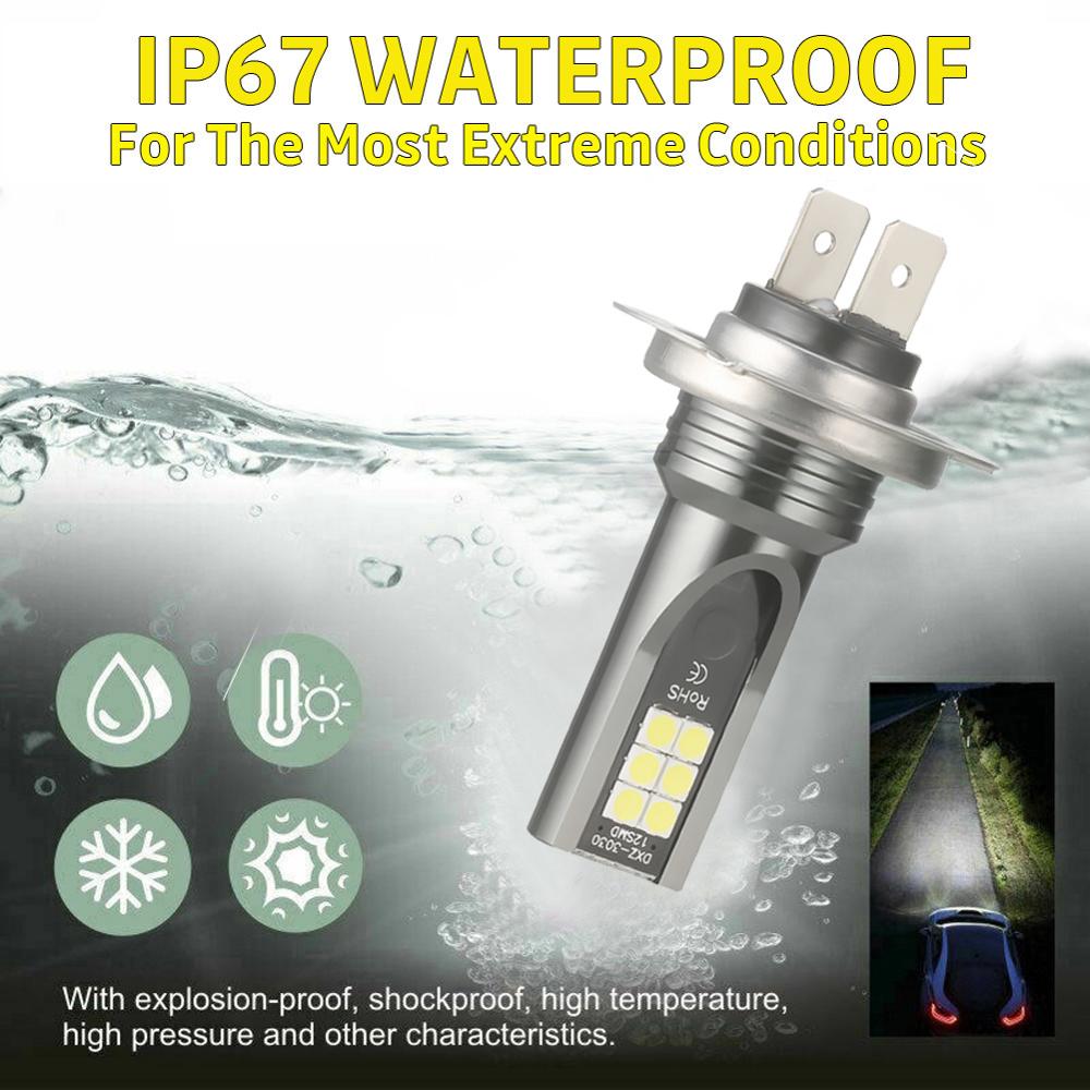 4 stücke H7 Auto COB LED Scheinwerfer Lampen DC12-24V 26000LM 6000K Weiß Auto Hohe Abblendlicht Lampe