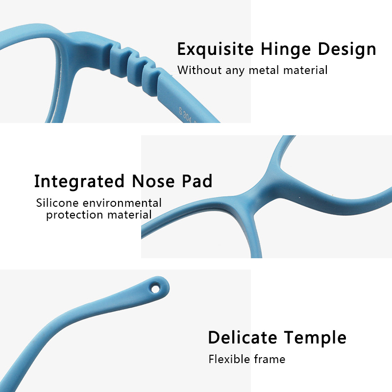 AIMISUV 2022 Oval TR90 Flexible Ultralight Silicone Glasses Frame Kids Round Optical Clear Eyeglasses Children UV400