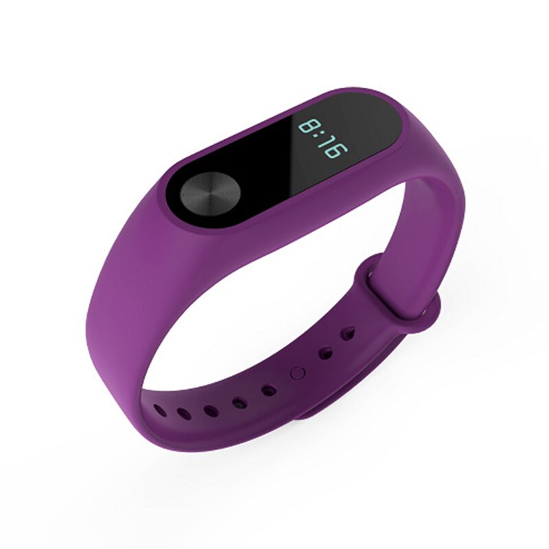 Para Xiaomi mi Band 2, Correa deportiva, reloj de pulsera de silicona para Xiaomi mi Band 2, accesorios, pulsera mi band Strap: Púrpura