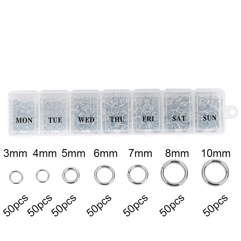 Jewelry Making Kit Set Box Stainless Steel Open Jump Rings Lobster Clasps Earring Hooks For Bracelet Findings Necklace Supplies: Blue
