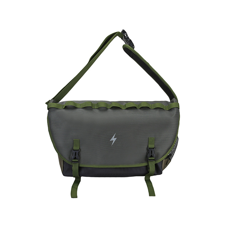 Männer Crossbody Reflektierende Messenger Taschen Oxford Wasserdichte Ridding Tasche Sling Schulter Reisetasche Große Mountainbike Radfahren Tasche: Armee Grün